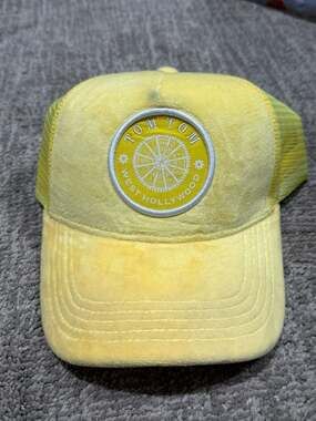 Tom Tom West Hollywood Yellow Velvet Trucker Hat
